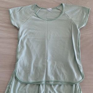 Lake Pajamas Pima Shorts Set in Parisian Green